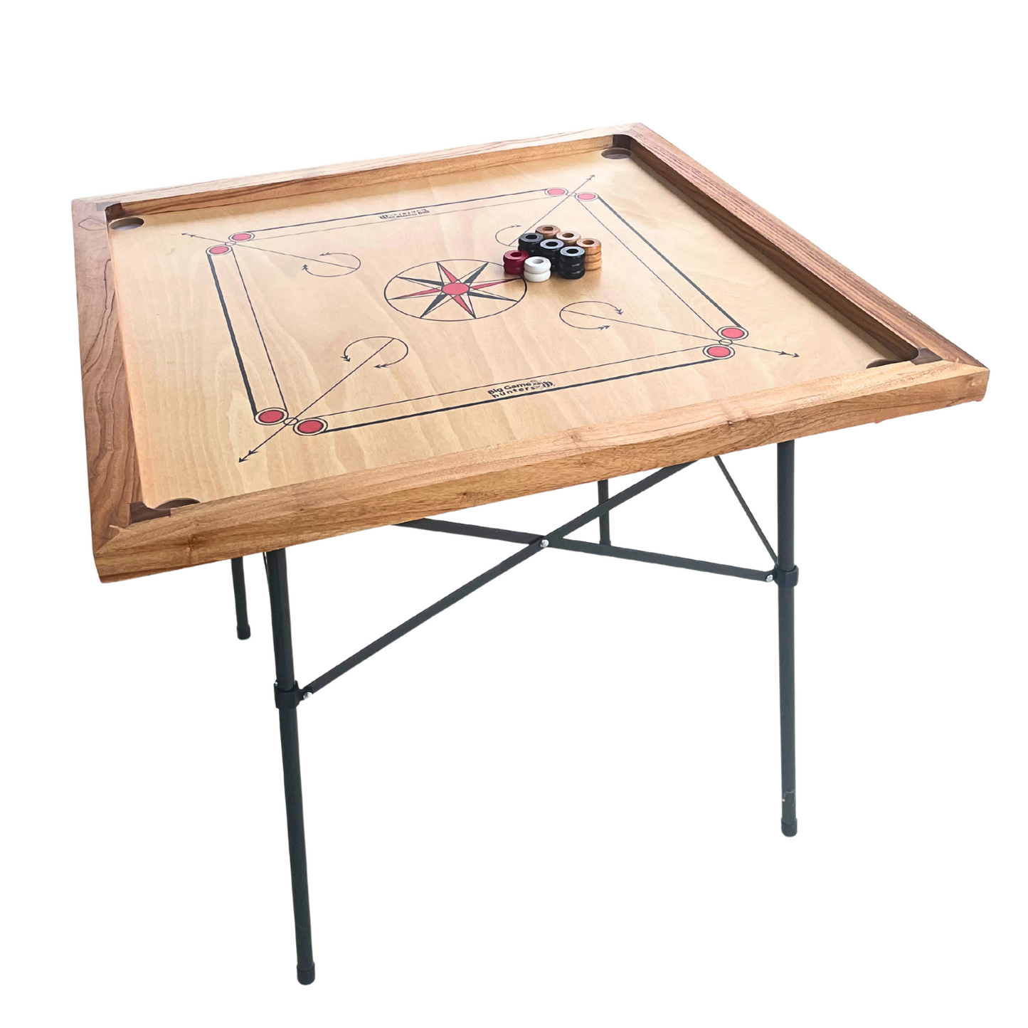 30 Traditional Carrom Board Game Coins (13 Black Coins / 13 Natural Coins / 2 Red Queens / 2 White Strikers)