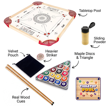 Jeu de société classique Carrom et Pichenottes