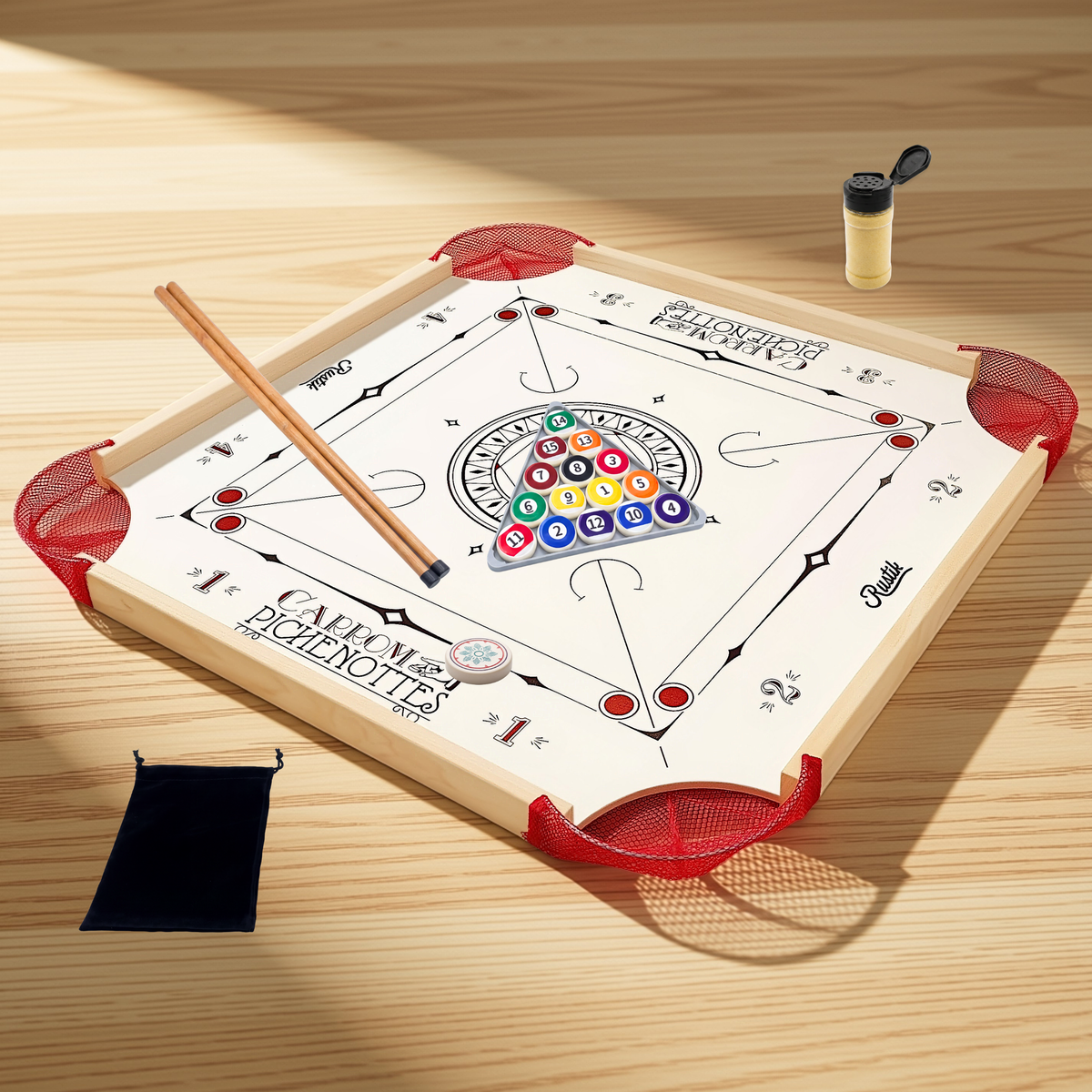 Jeu de société classique Carrom et Pichenottes