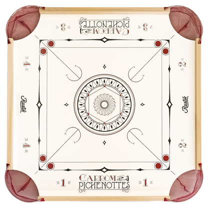 American Style - Carrom Board for Beginners - Comes with Carrom Men, Striker, Sliding Powder, Rules and optional Cues and 12 Inch Lazy Susan