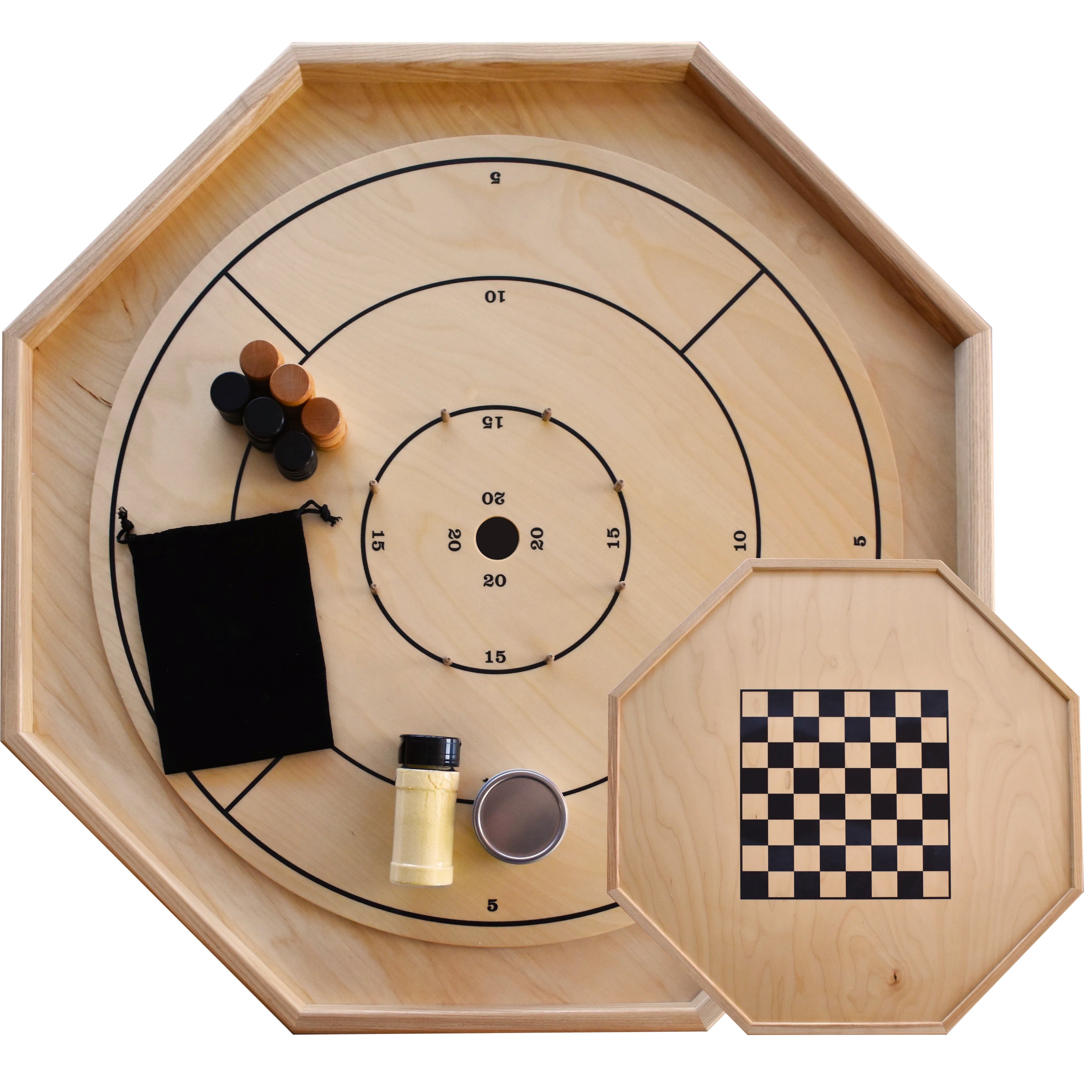 The Gold Standard - Traditional Crokinole Board Game Set – Carrom Canada