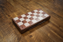 Load image into Gallery viewer, Magnetic Chess / Checkers - Foldable and with Pouch for Playing Pieces - Carrom Canada
